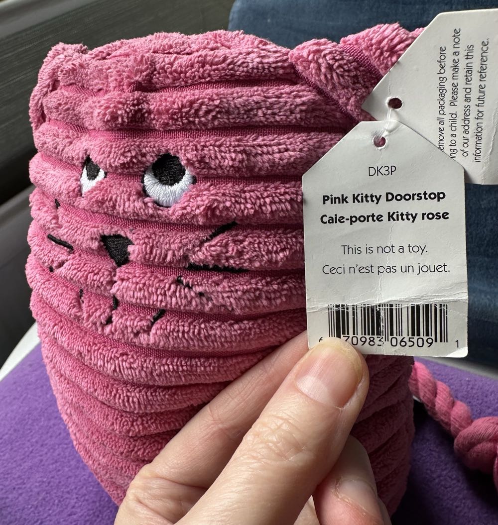 Doorstop Kitty - Pink  plush collectible - Main Image 4