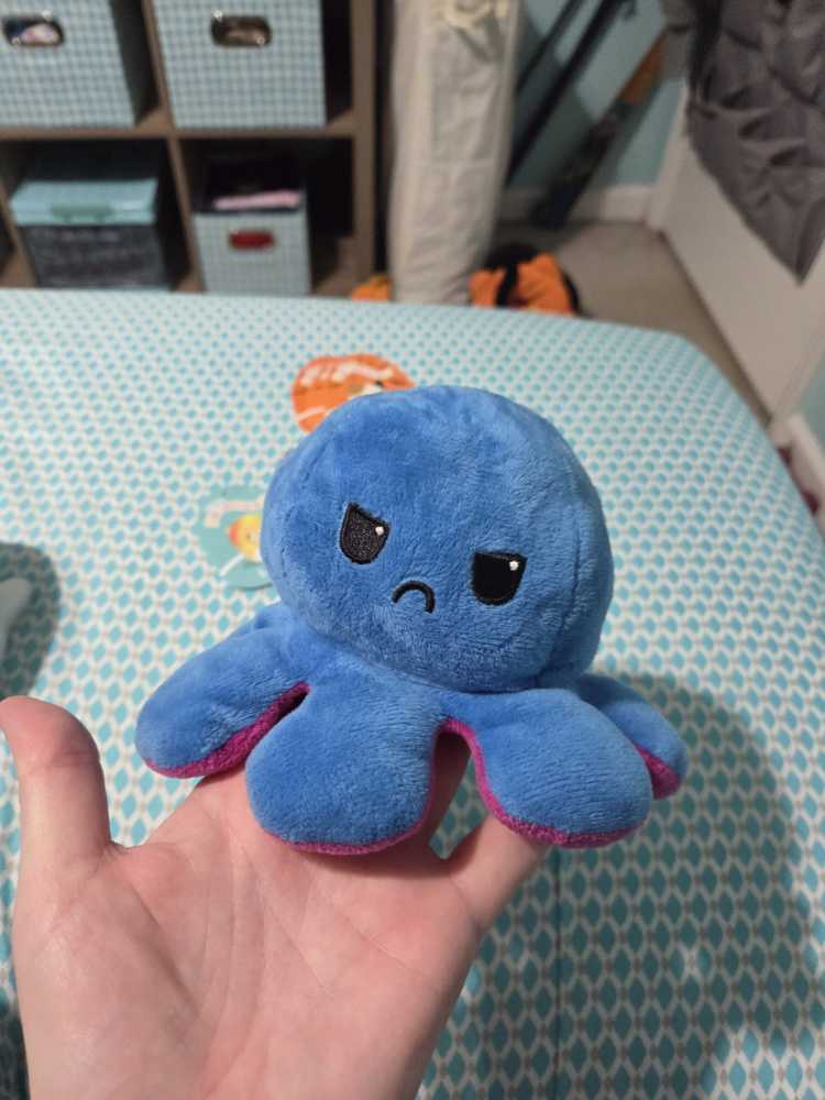 Octopus Reversible Blue/Purple  plush collectible - Main Image 2