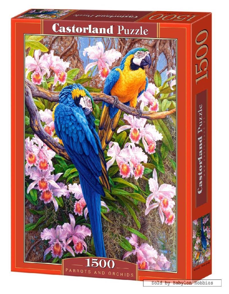 *Parrots and Orchids - Castorland puzzle collectible - Main Image 2