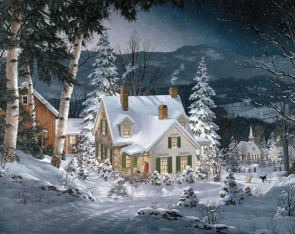 Friends in Winter 🆕 - White Mountain puzzle collectible - Main Image 2