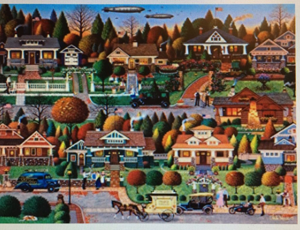 Labor Day In Bungalowville - Buffalo Games & Puzzles puzzle collectible - Main Image 1