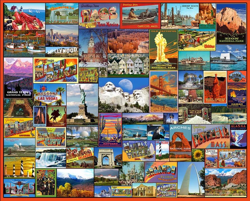 Best Places In America - White Mountain Puzzles puzzle collectible - Main Image 2