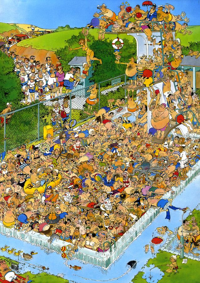 Jan VH: Fun Around The Pool - Jumbo puzzle collectible - Main Image 2