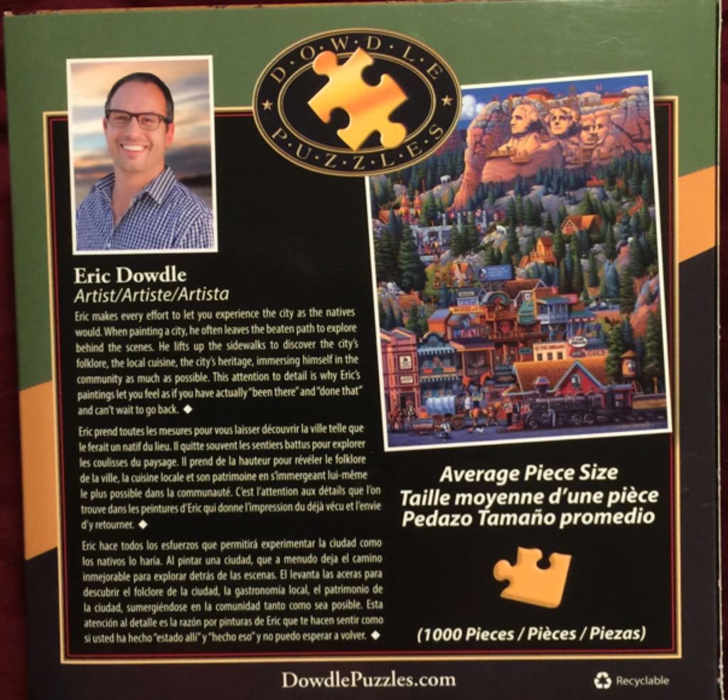 The Black Hills - Completed - Dowdle Folk Art puzzle collectible - Main Image 2