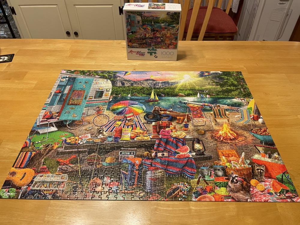The Family Campsite - SOLD - Buffalo puzzle collectible - Main Image 4
