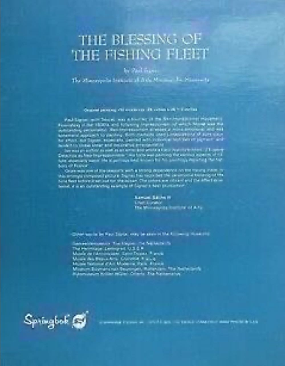 The Blessing of the Fishing Fleet - Springbok (Vintage) puzzle collectible - Main Image 3