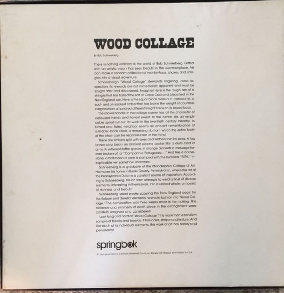 Wood Collage - 694, 9/22/24 - Springbok puzzle collectible - Main Image 2