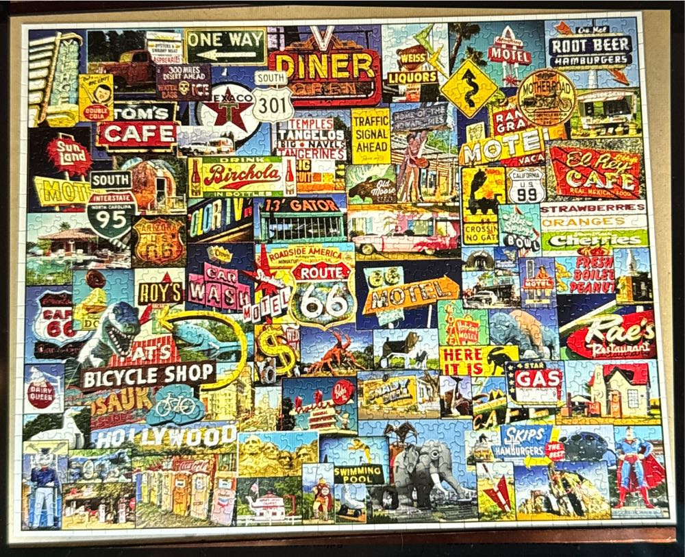 White Mountain Roadside America - White Mountain Puzzles puzzle collectible - Main Image 2