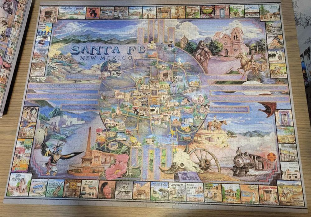 Santa Fe New Mexico - White Mountain Puzzles puzzle collectible - Main Image 2