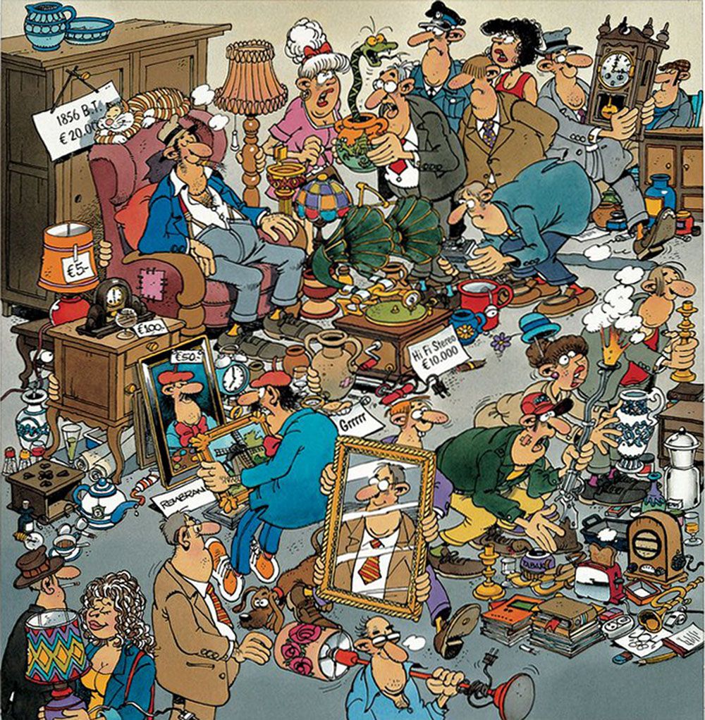 Flea Market, (1/3), 80197 - Flea Market/At the Dentist/Golf puzzle collectible - Main Image 2