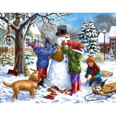 Kids And The Snowman - Holdson puzzle collectible - Main Image 2