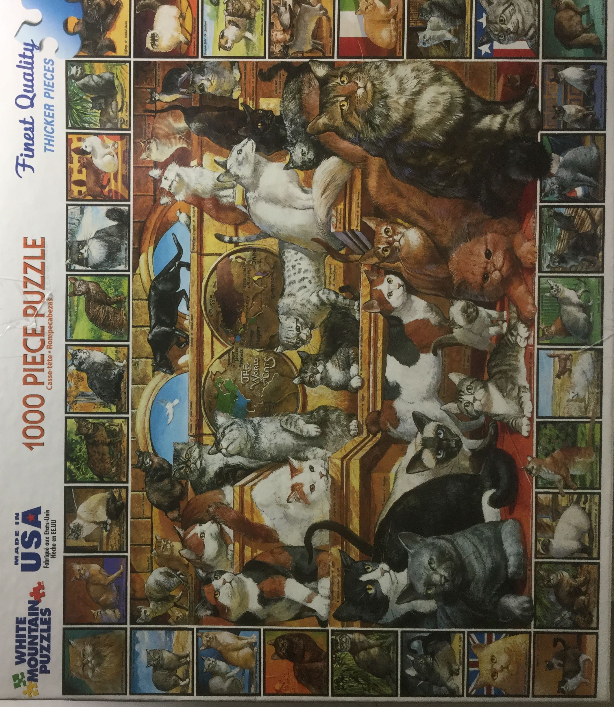 The World Of Cats (2008) - White Mountain puzzle collectible [Barcode 724819247554] - Main Image 1