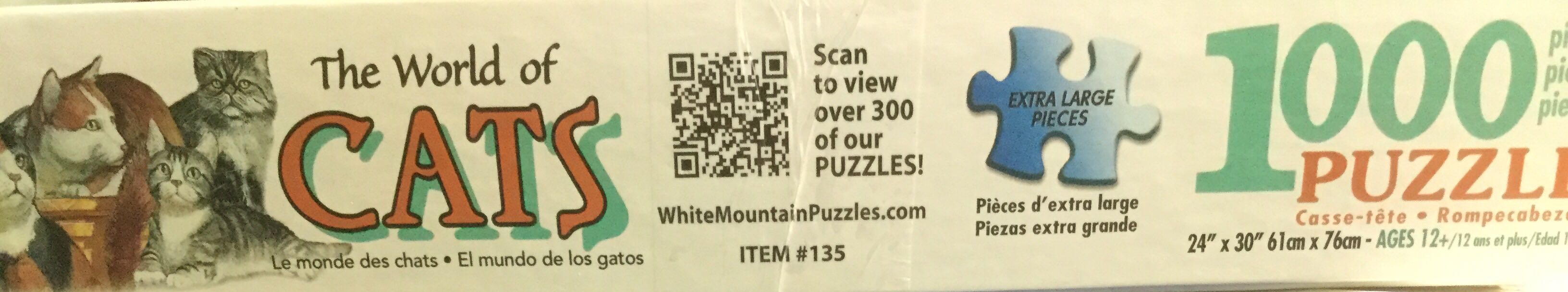 The World Of Cats (2008) - White Mountain puzzle collectible [Barcode 724819247554] - Main Image 3