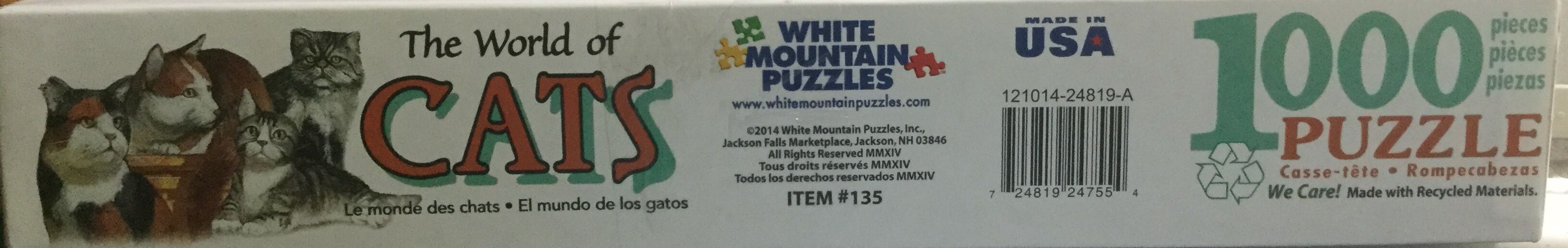 The World Of Cats (2008) - White Mountain puzzle collectible [Barcode 724819247554] - Main Image 4