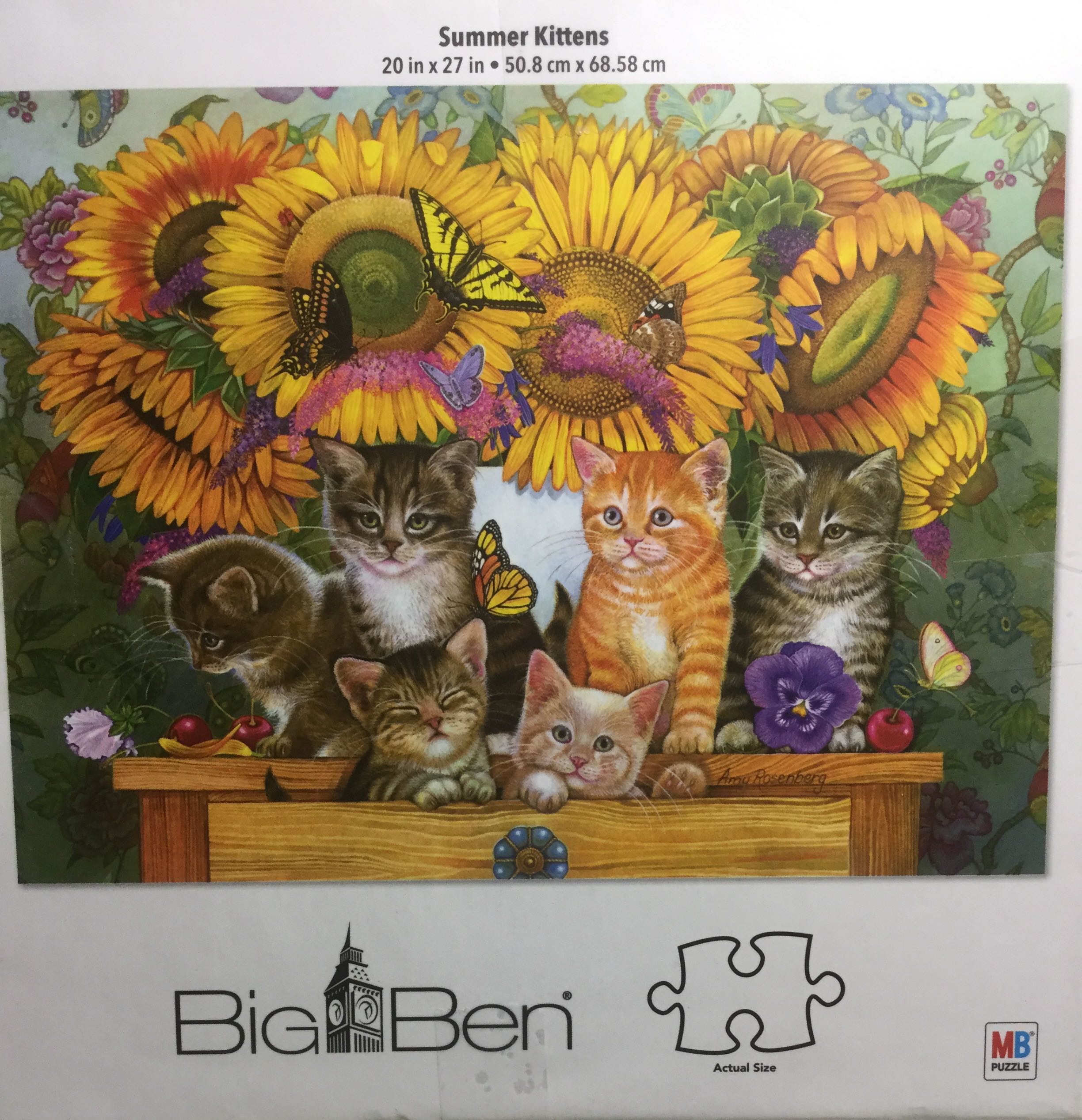 Summer Kittens - Milton Bradley puzzle collectible [Barcode 778988688830] - Main Image 2