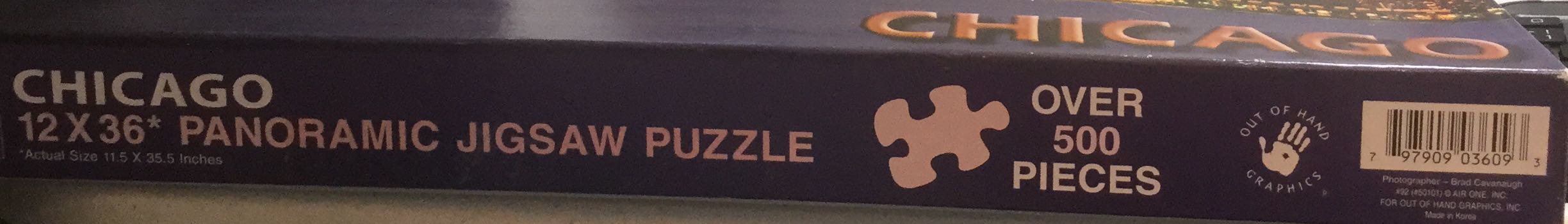 Chicago (at Sunset From Lake Michigan) - Out Of Hand Graphics, Inc. puzzle collectible [Barcode 797909036093] - Main Image 2