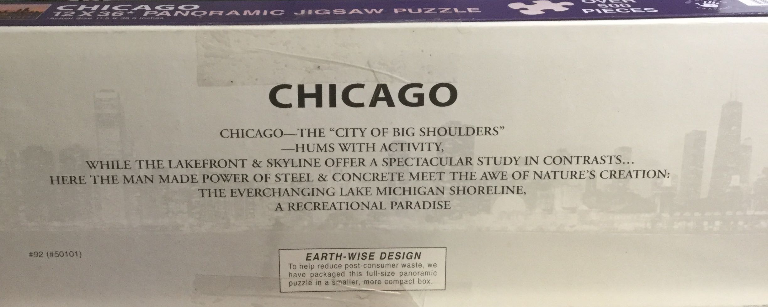 Chicago (at Sunset From Lake Michigan) - Out Of Hand Graphics, Inc. puzzle collectible [Barcode 797909036093] - Main Image 4