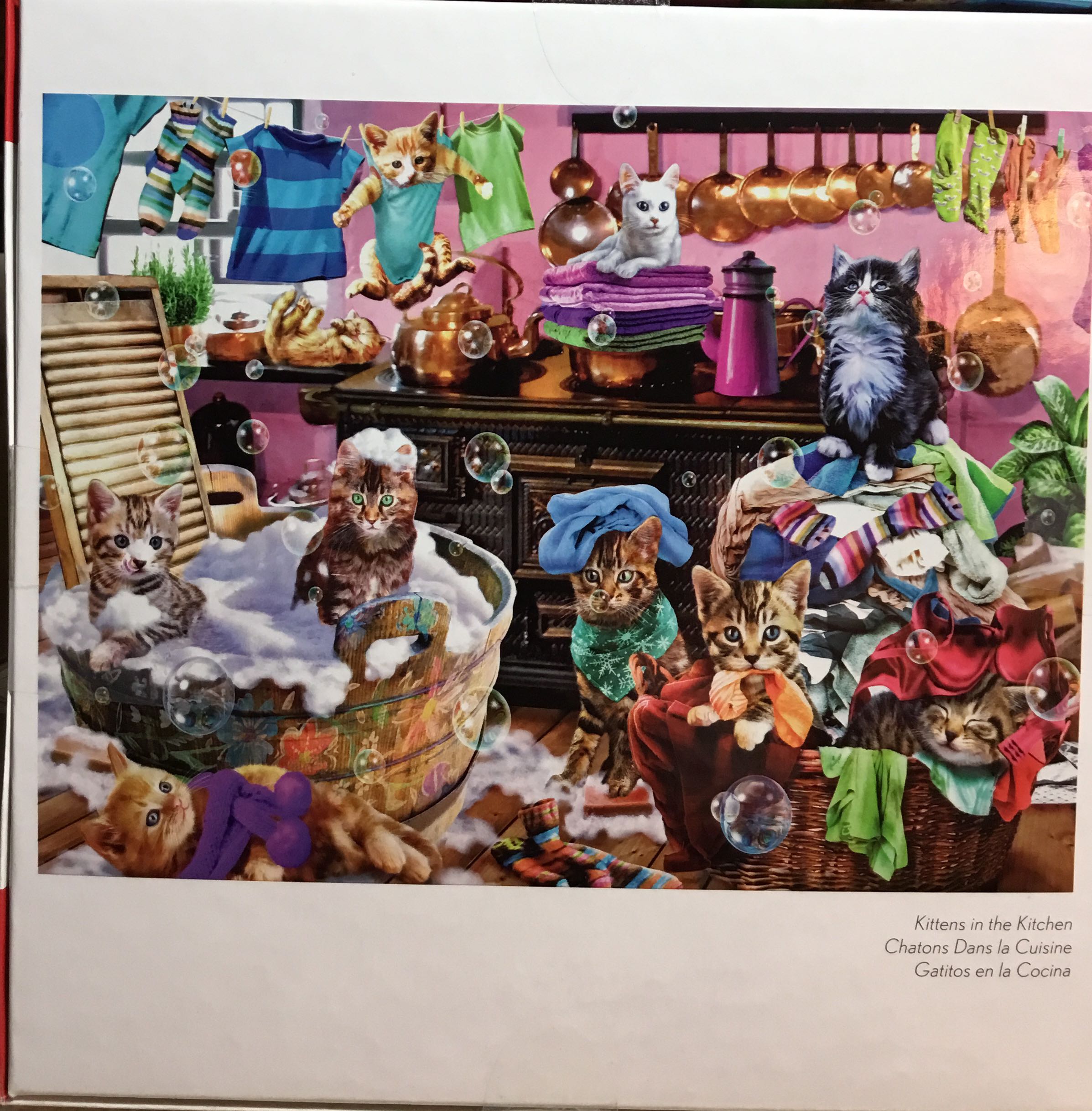 Kittens In The Kitchen - Ceaco puzzle collectible [Barcode 021081230049] - Main Image 2