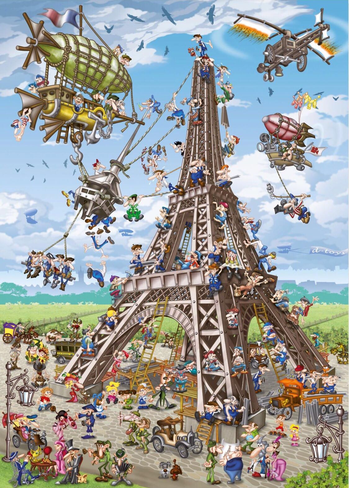 Building The Eiffel Tower - D-TOYS puzzle collectible [Barcode 625012804677] - Main Image 2