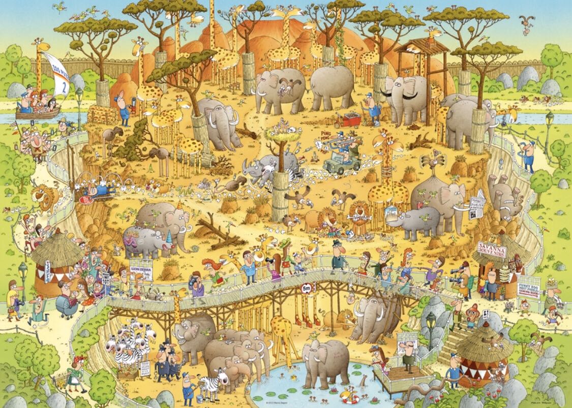Funky Zoo - African Habitat - HEYE puzzle collectible [Barcode 4001689296391] - Main Image 2