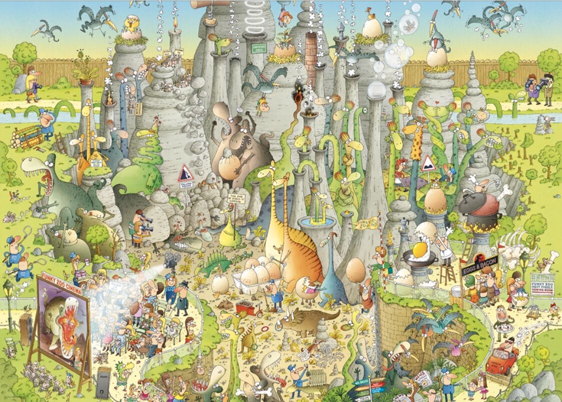 Funky Zoo: Jurassic Habitat - Heye 🇩🇪 puzzle collectible [Barcode 4001689297275] - Main Image 2