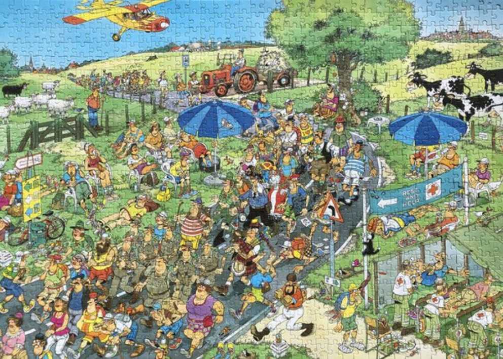 3x 1000 Ascot Paardenrace, Muziekpaviljoen, De Mars - Jumbo puzzle collectible [Barcode 8710126815663] - Main Image 4