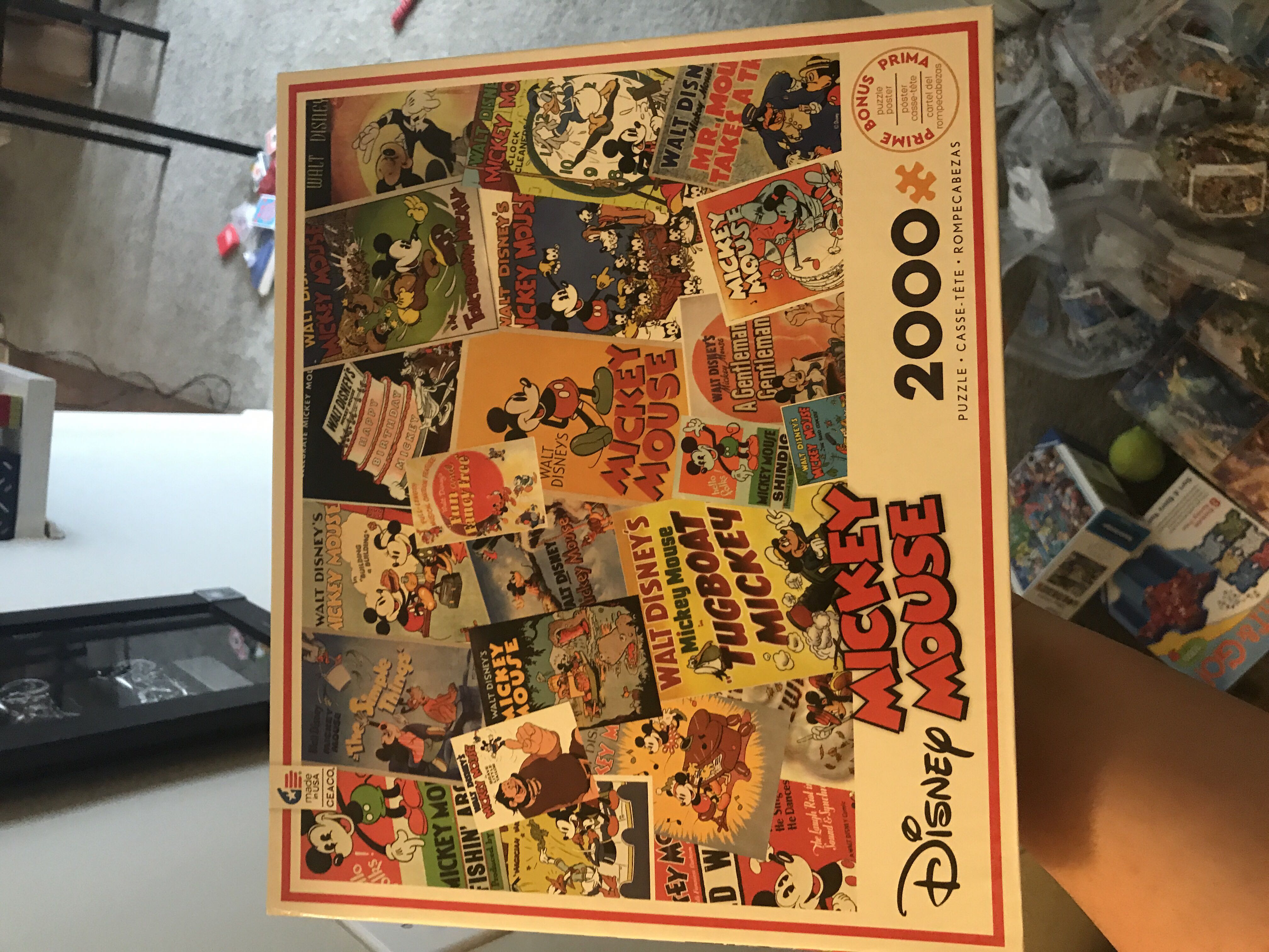 Vintage Mickey Mouse Movie Posters -  Ceaco puzzle collectible [Barcode 021081350068] - Main Image 1