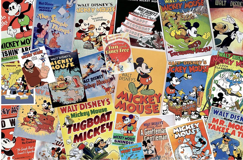 Vintage Mickey Mouse Movie Posters -  Ceaco puzzle collectible [Barcode 021081350068] - Main Image 3