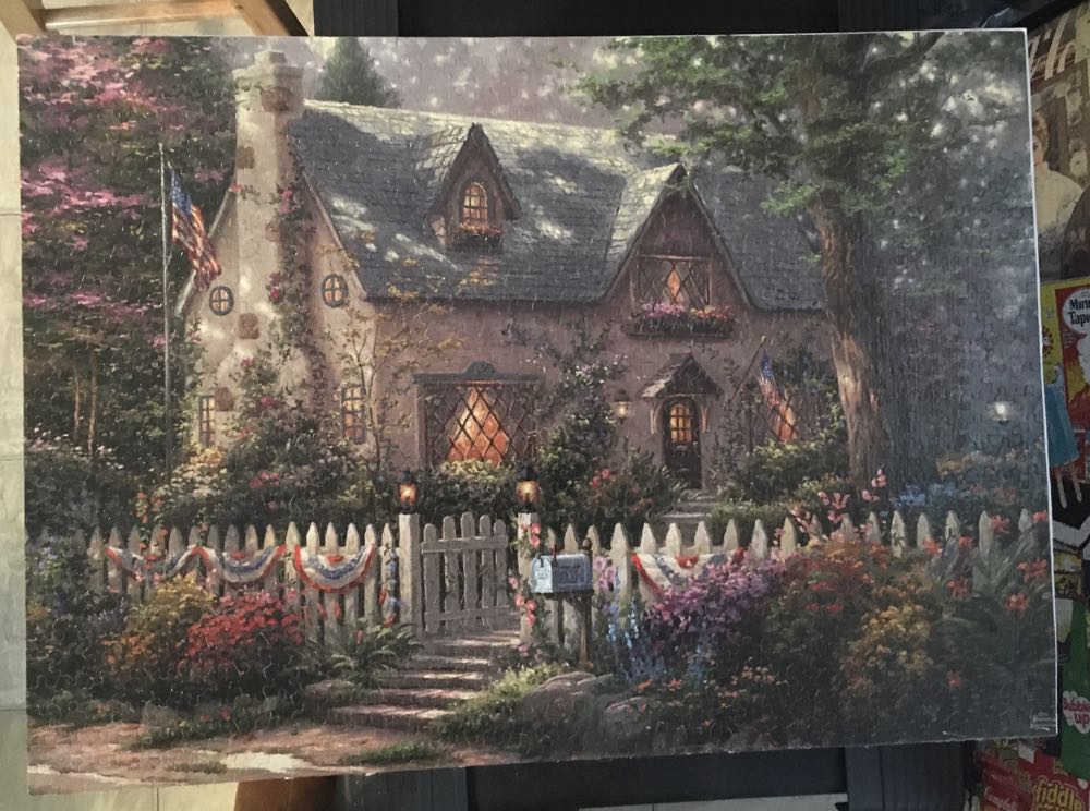 Thomas Kinkade- Liberty Lane Cottage - Ceaco puzzle collectible [Barcode 021081331920] - Main Image 2