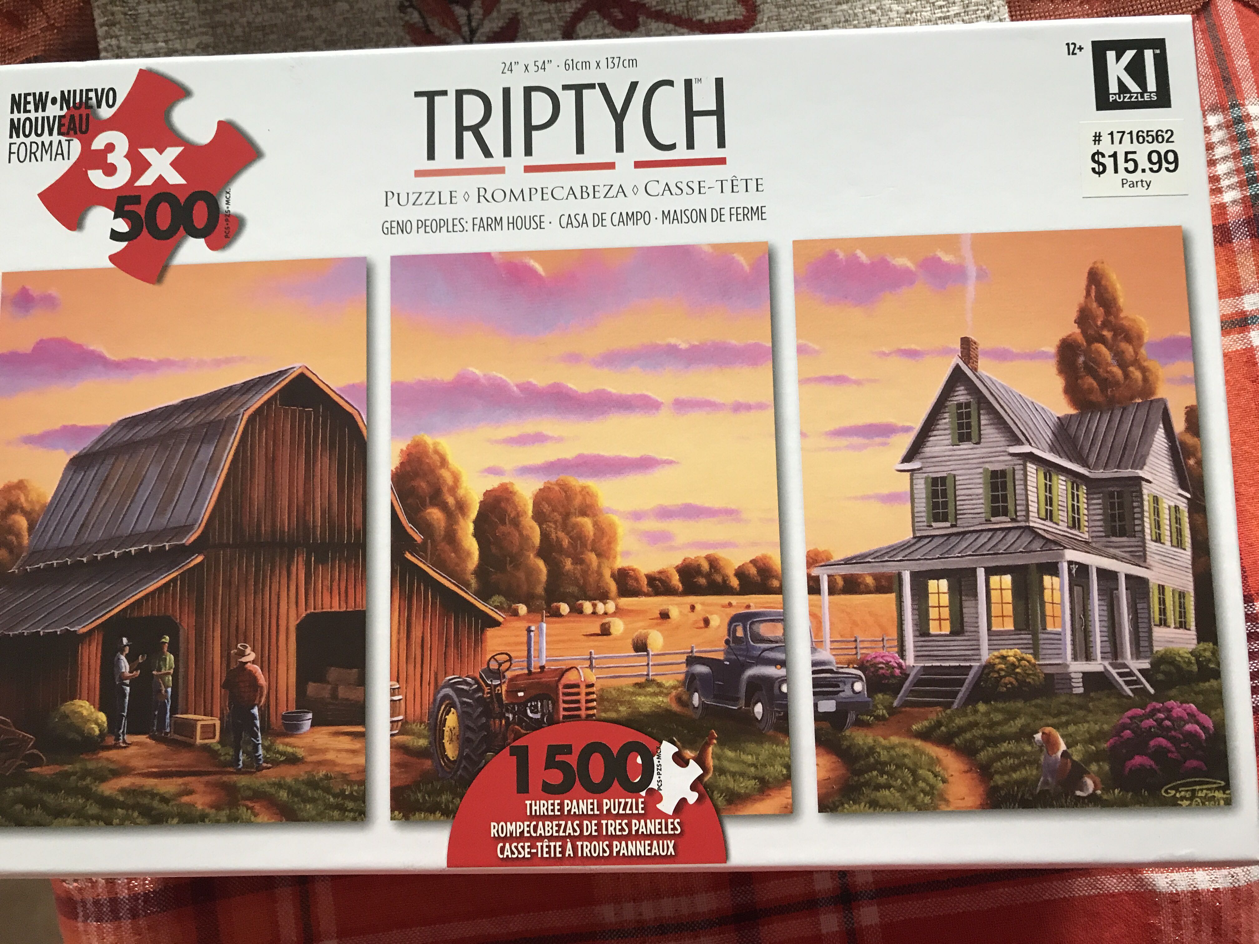 Triptych: Farm House - Karmin International puzzle collectible [Barcode 773392024236] - Main Image 1