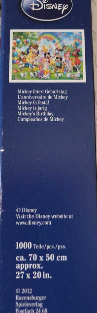 Mickey’s Birthday - Ravensburger puzzle collectible [Barcode 4005556190195] - Main Image 3
