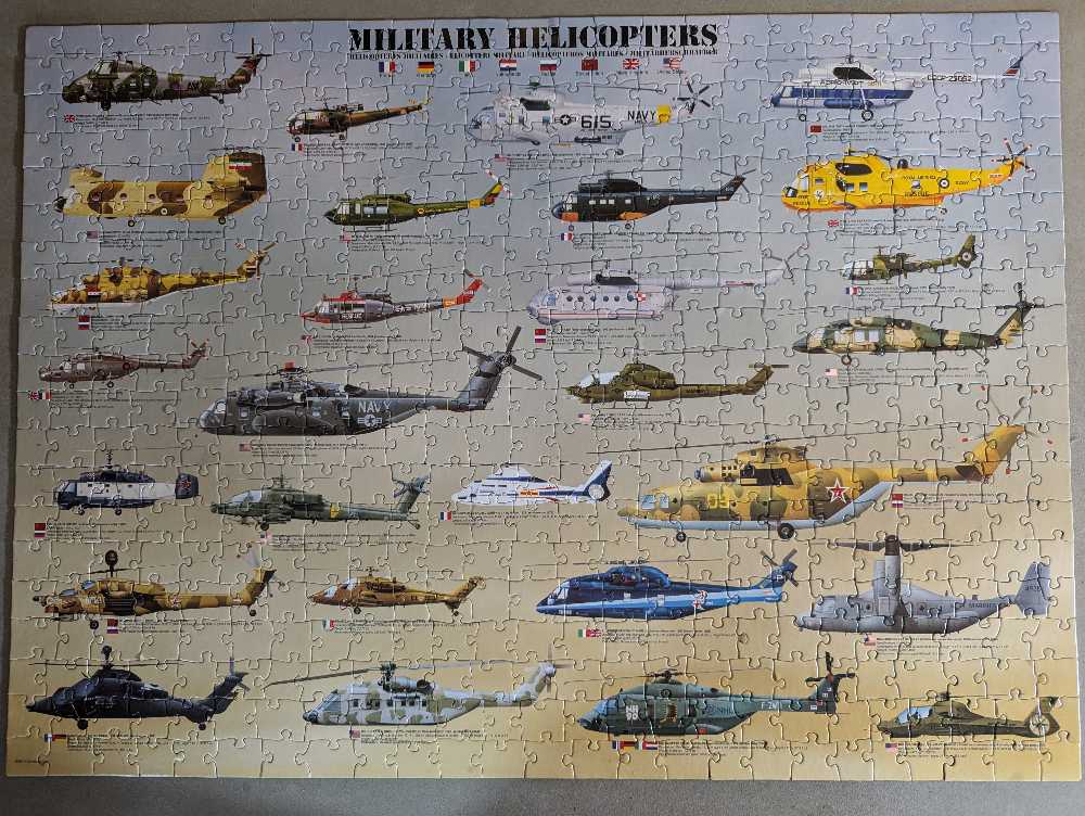 Military Helicopters - EuroGraphics puzzle collectible [Barcode 628136600880] - Main Image 2