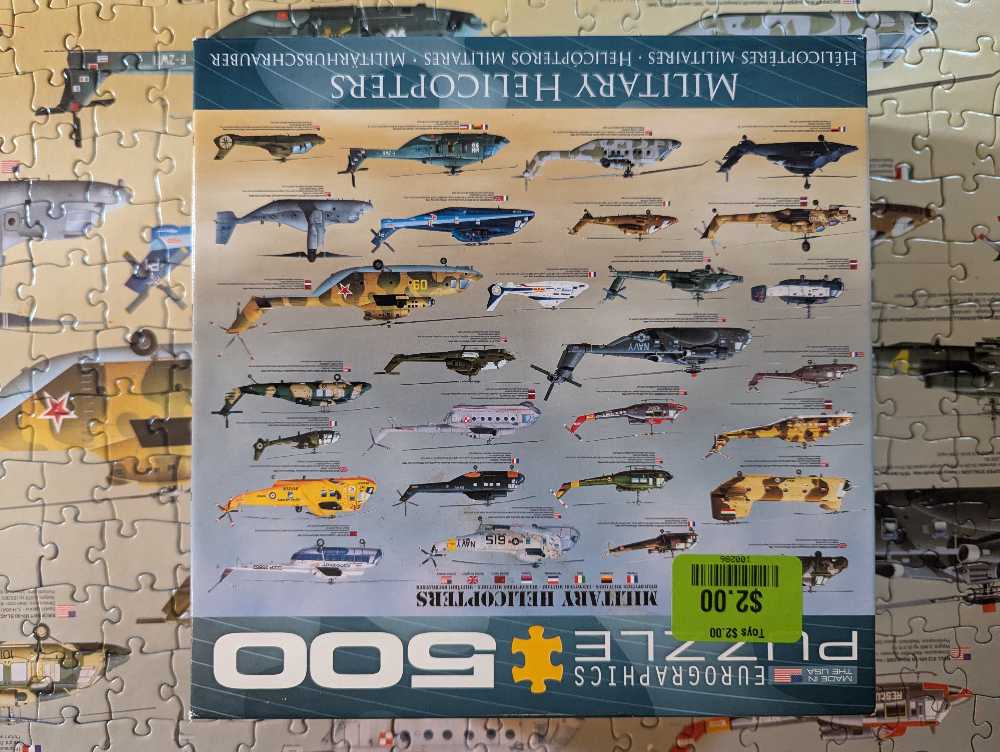 Military Helicopters - EuroGraphics puzzle collectible [Barcode 628136600880] - Main Image 3