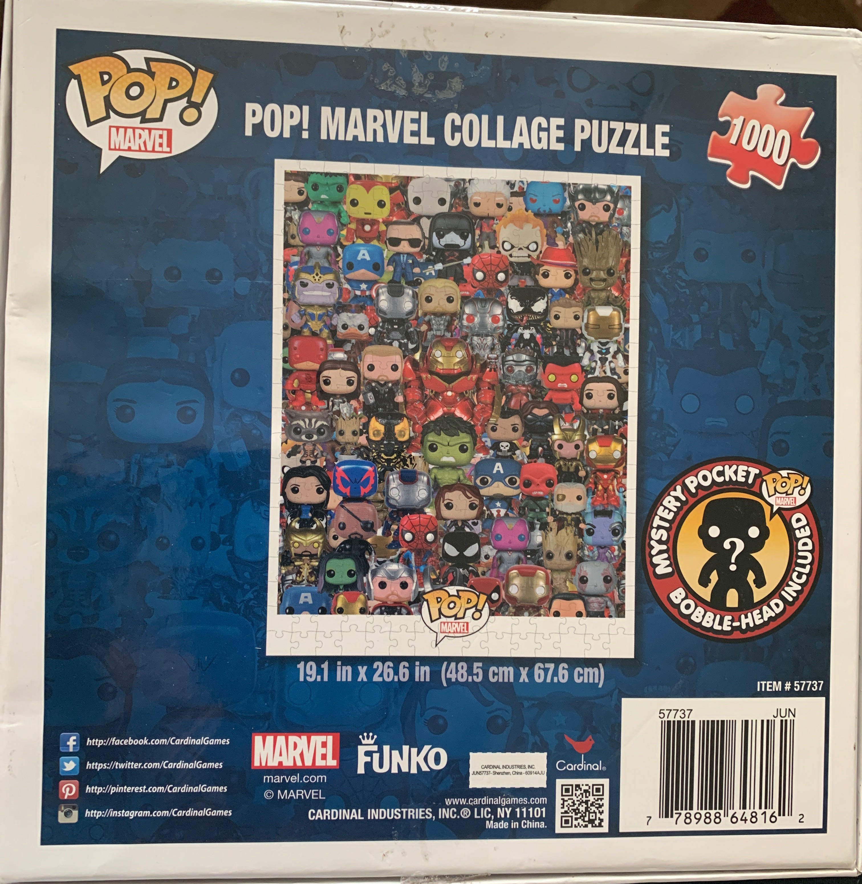 POP! Marvel Collage - Cardinal puzzle collectible [Barcode 047754577372] - Main Image 2