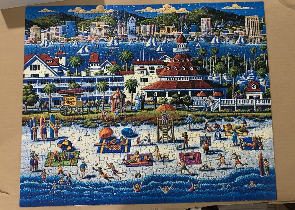 San Diego - Dowdle Folk Art puzzle collectible [Barcode 671095050043] - Main Image 2