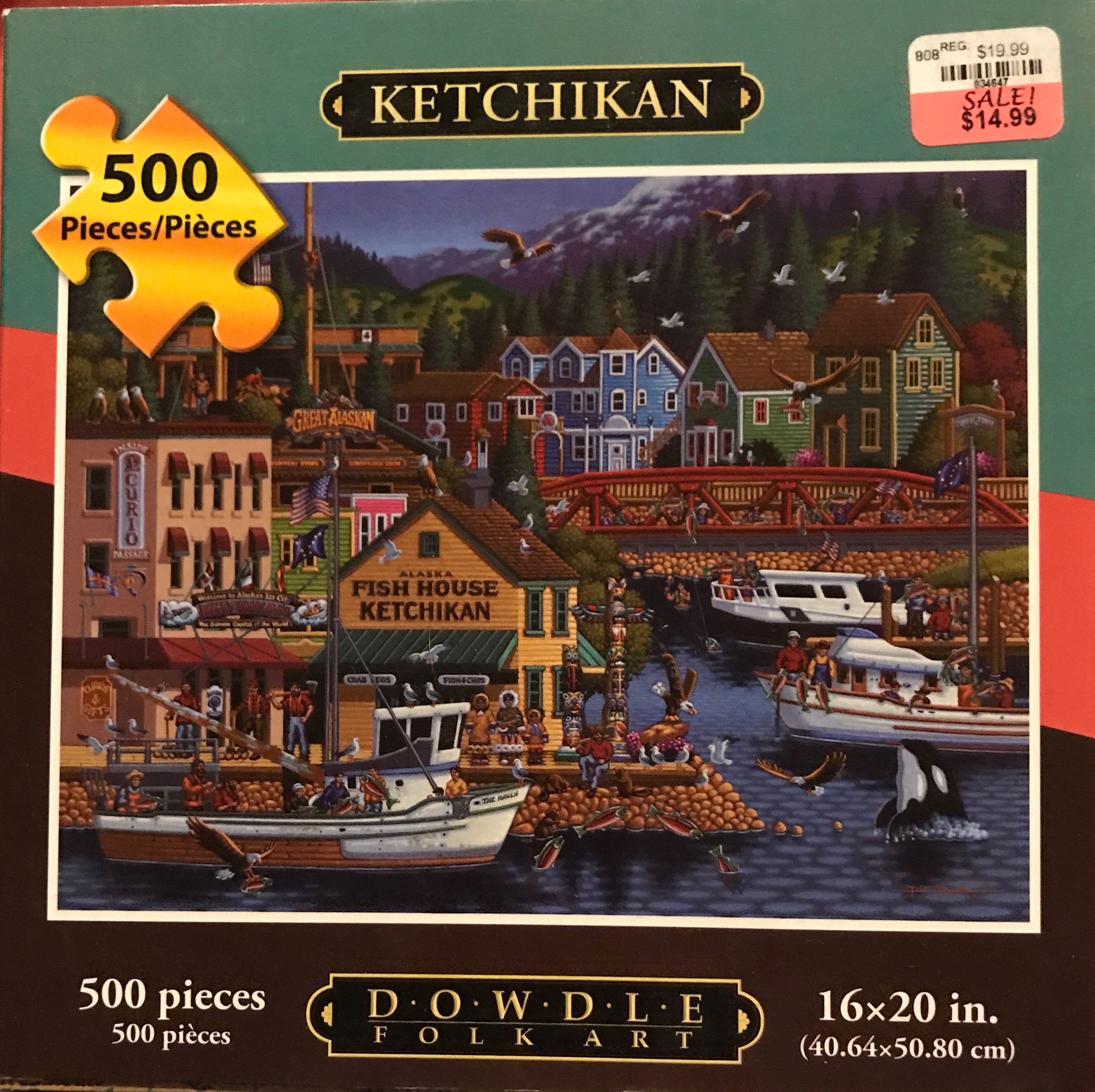 Ketchikan - Dowdle Folk Art 🇺🇸 puzzle collectible [Barcode 671095202459] - Main Image 1