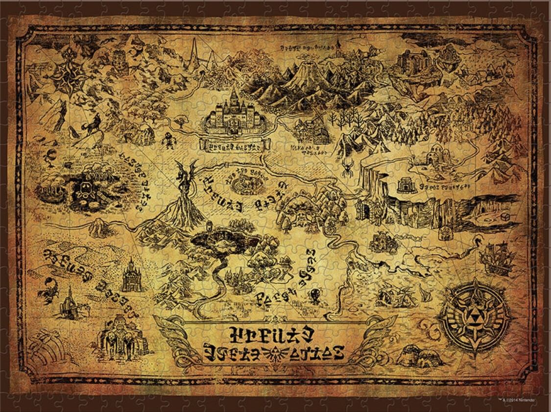 Map Of Hyrule - USAopoly puzzle collectible [Barcode 700304046178] - Main Image 2