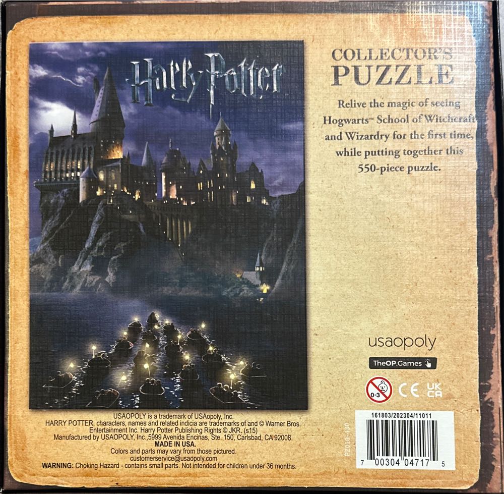 Harry Potter - Hogwarts At Night - USAopoly puzzle collectible [Barcode 700304047175] - Main Image 2