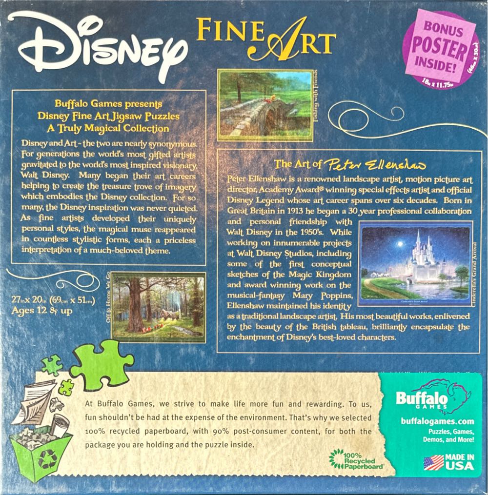 Disney Fine Art: Cinderella’s Grand Arrival - Buffalo puzzle collectible [Barcode 079346011742] - Main Image 2