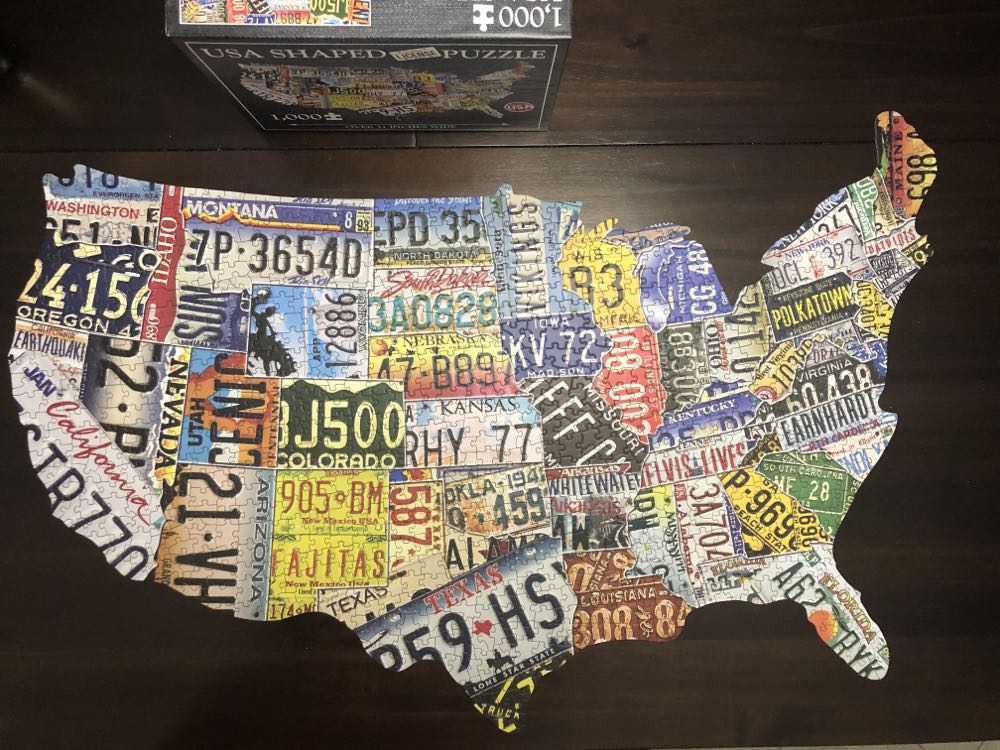 United States Jigsaw Puzzle (License Plates) - TDC Puzzles puzzle collectible [Barcode 018886017760] - Main Image 2
