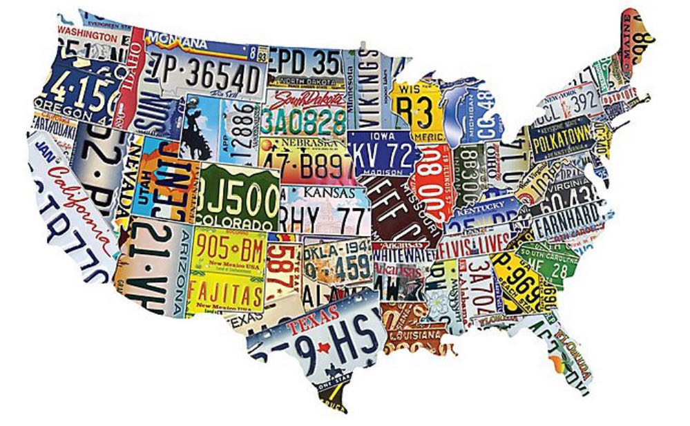 United States Jigsaw Puzzle (License Plates) - TDC Puzzles puzzle collectible [Barcode 018886017760] - Main Image 3