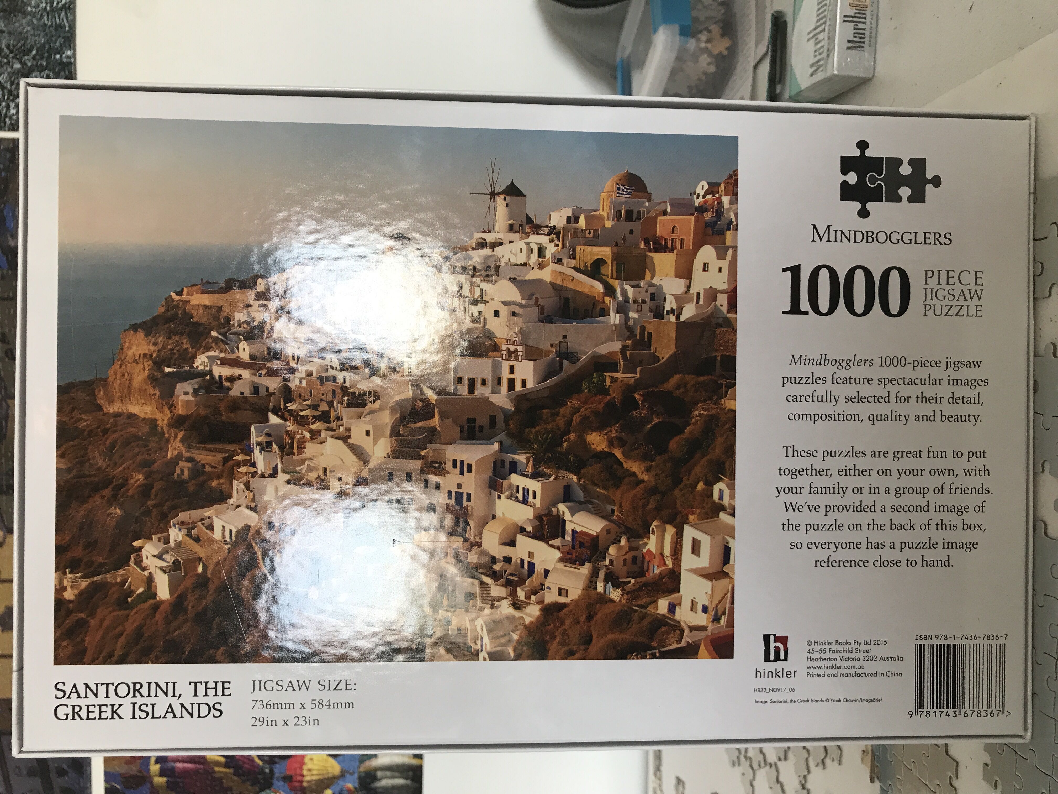 Santorini, The Greek Islands - Hinkler puzzle collectible [Barcode 9781743678367] - Main Image 2