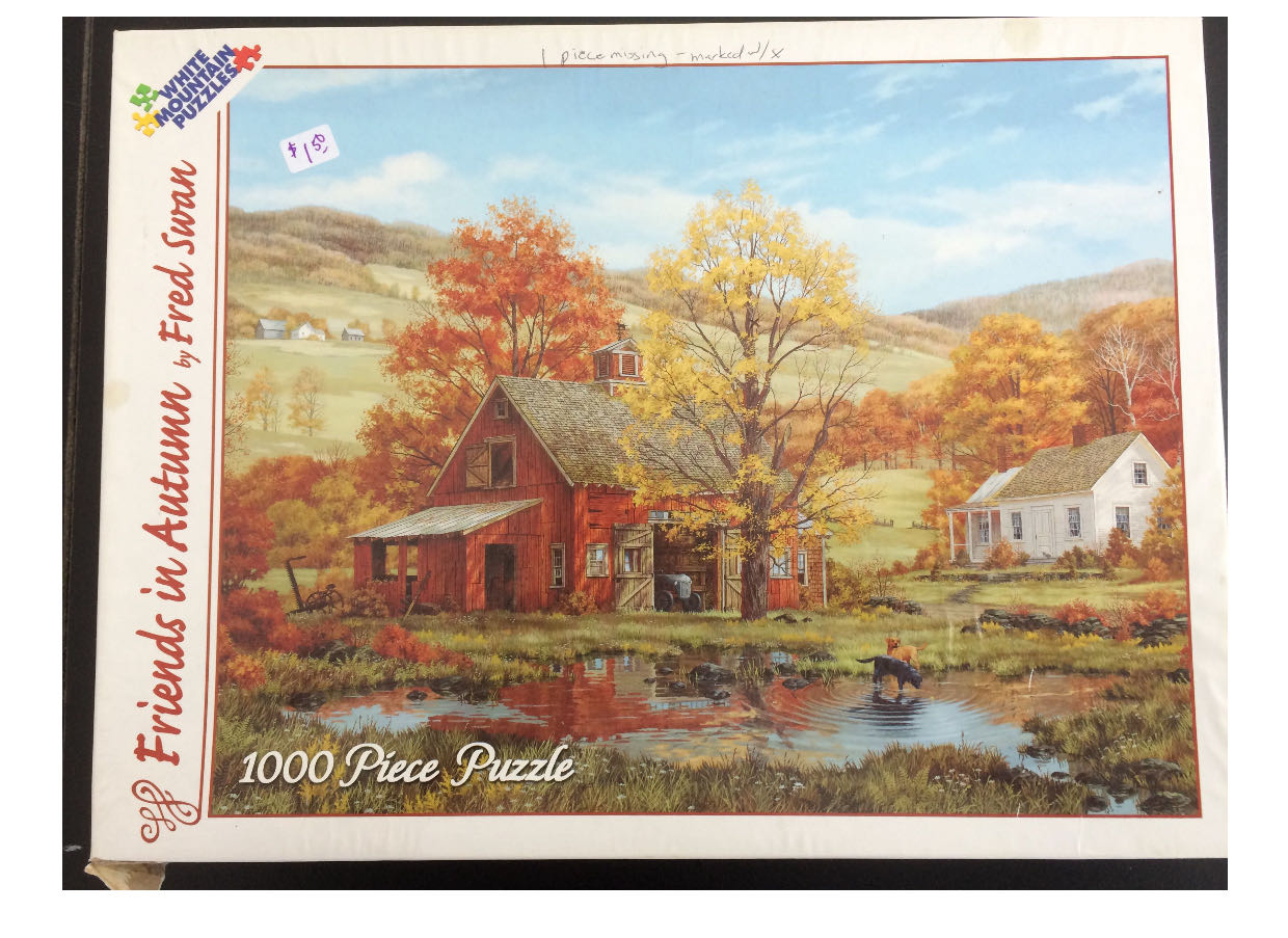 Friends In Autumn  - White Mountain puzzle collectible [Barcode 724819248094] - Main Image 3