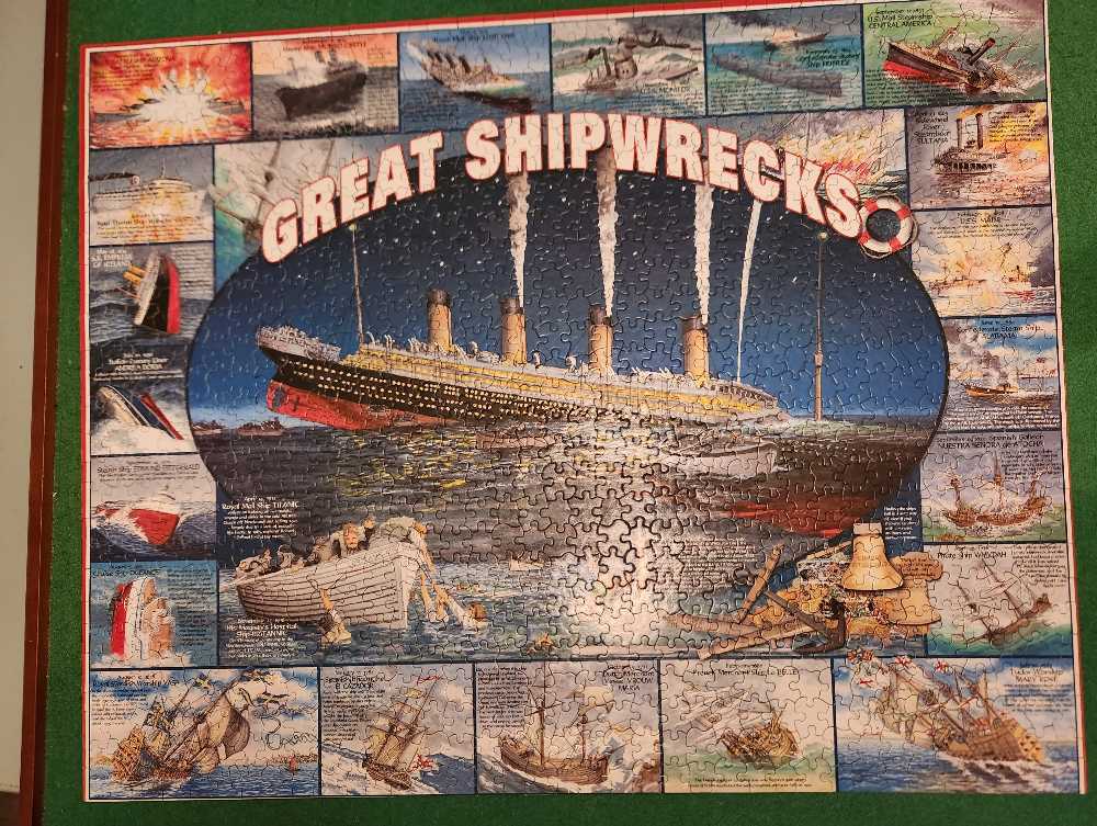 Great Shipwrecks - White Mountain Puzzles puzzle collectible [Barcode 724819249626] - Main Image 2
