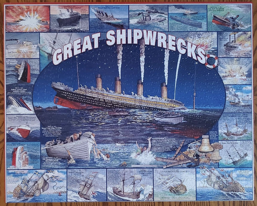 Great Shipwrecks - White Mountain Puzzles puzzle collectible [Barcode 724819249626] - Main Image 3