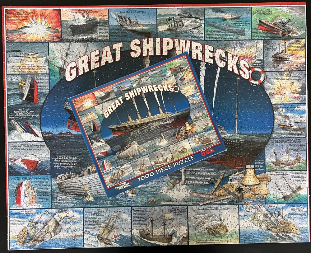 Great Shipwrecks - White Mountain Puzzles puzzle collectible [Barcode 724819249626] - Main Image 4
