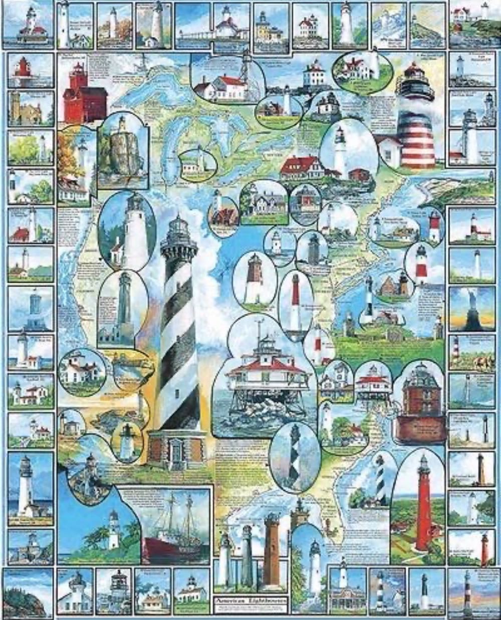 American Lighthouses - White Mountain puzzle collectible [Barcode 724819247455] - Main Image 2