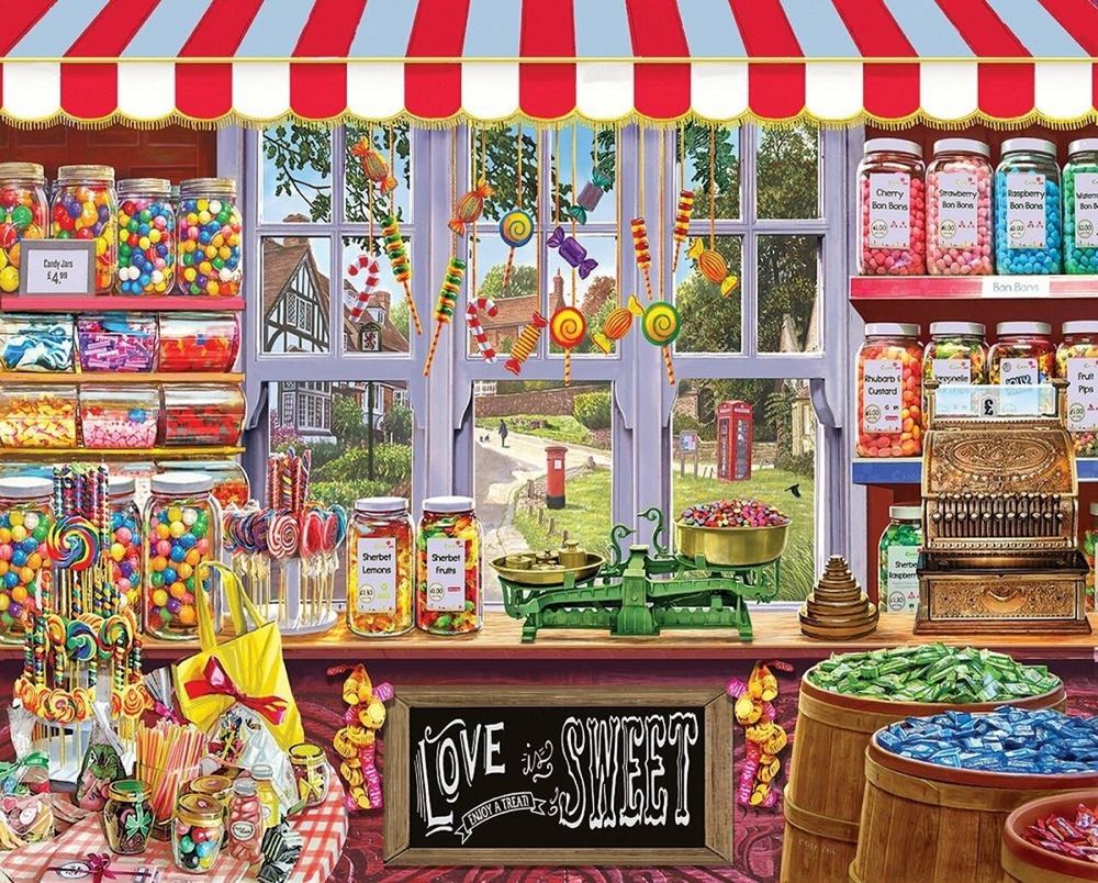 Sweet Shoppe - White Mountain Puzzles puzzle collectible [Barcode 724819260287] - Main Image 2