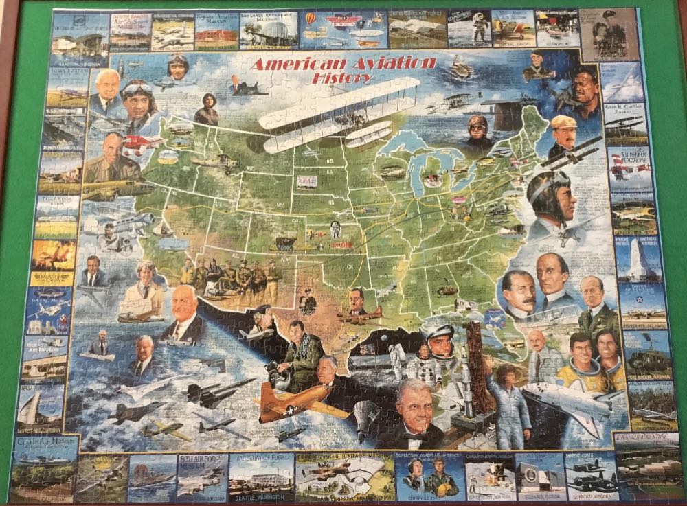 American Aviation History - 1995 - SOLD - White Mountain Puzzles puzzle collectible [Barcode 724819247172] - Main Image 2