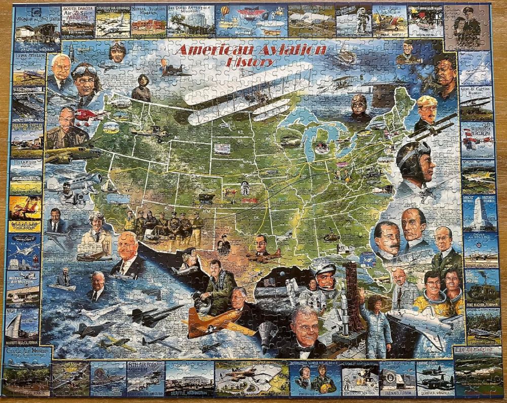 American Aviation History - 1995 - SOLD - White Mountain Puzzles puzzle collectible [Barcode 724819247172] - Main Image 4